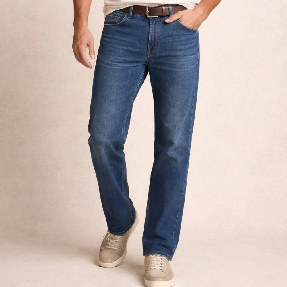 Vintage Levi’s 505 Orange Tab 90s Blue Straight Leg Jeans 36x30 Classic Denim - Picture 2 of 14